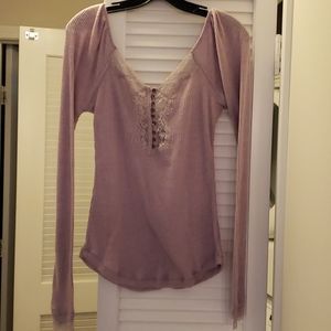 Lace Henley Top